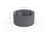 30% OFF Aluminum Round Planter – 48" DIA x 18" H