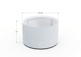 30% OFF Aluminum Round Planter – 48" DIA x 18" H