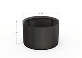 30% OFF Aluminum Round Planter – 48" DIA x 18" H