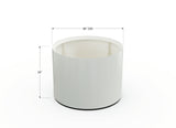 30% OFF Aluminum Round Planter – 48" DIA x 18" H