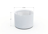 30% OFF Aluminum Round Planter – 48" DIA x 18" H