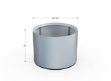 30% OFF Aluminum Round Planter – 48" DIA x 18" H