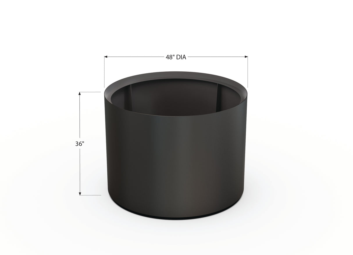 30% OFF Aluminum Round Planter – 48" DIA x 18" H