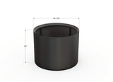 30% OFF Aluminum Round Planter – 48" DIA x 18" H