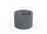 30% OFF Aluminum Round Planter – 48" DIA x 18" H