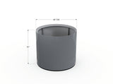 30% OFF Aluminum Round Planter – 48" DIA x 18" H