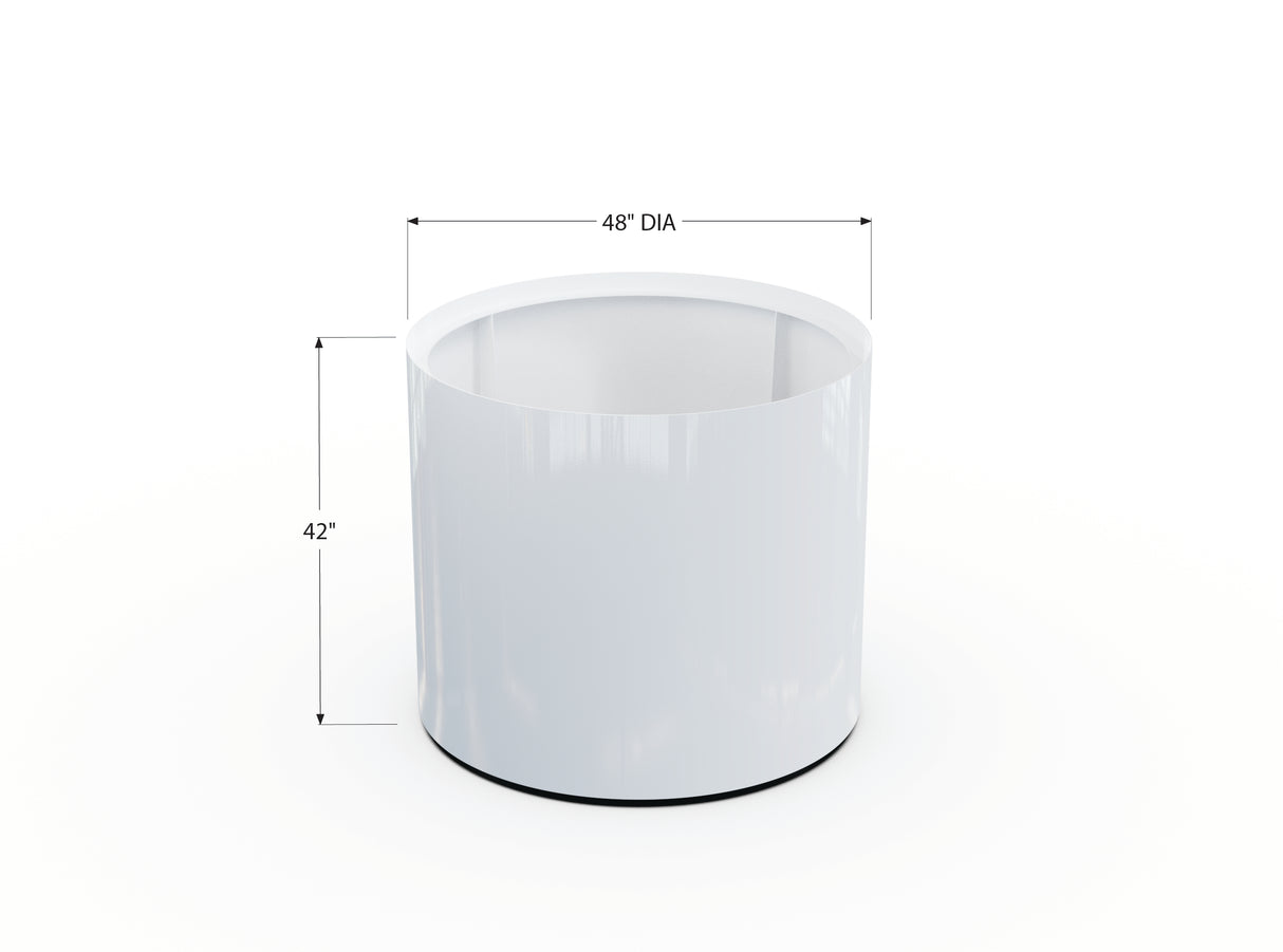 30% OFF Aluminum Round Planter – 48" DIA x 18" H