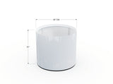 30% OFF Aluminum Round Planter – 48" DIA x 18" H