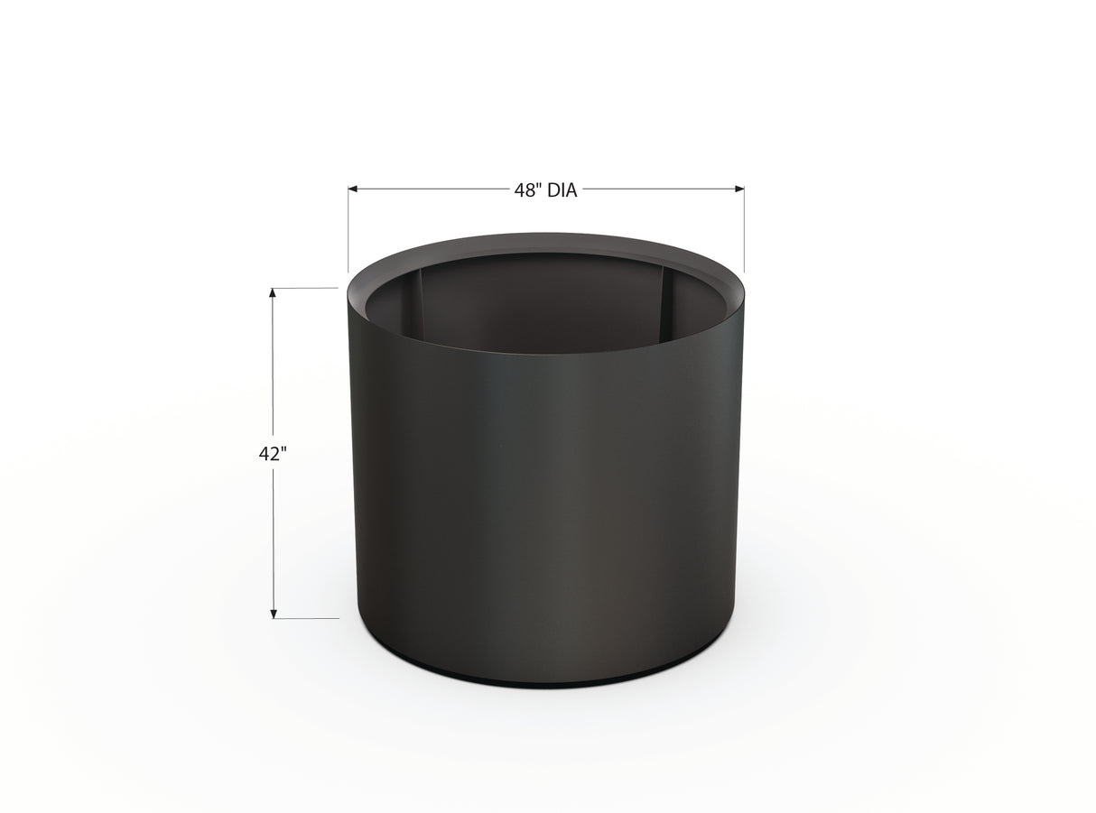 30% OFF Aluminum Round Planter – 48" DIA x 18" H