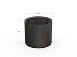30% OFF Aluminum Round Planter – 48" DIA x 18" H