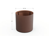 30% OFF Aluminum Round Planter – 48" DIA x 18" H