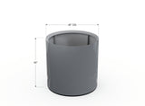30% OFF Aluminum Round Planter – 48" DIA x 18" H
