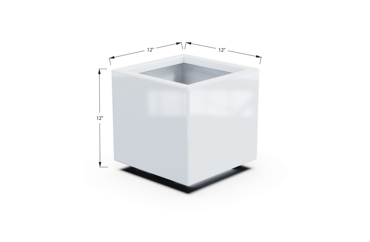 Aluminum Square & Cube Planter – 12" to 24" H