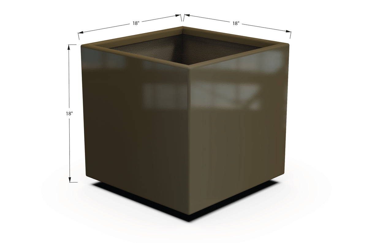 Aluminum Square & Cube Planter – 12" to 24" H