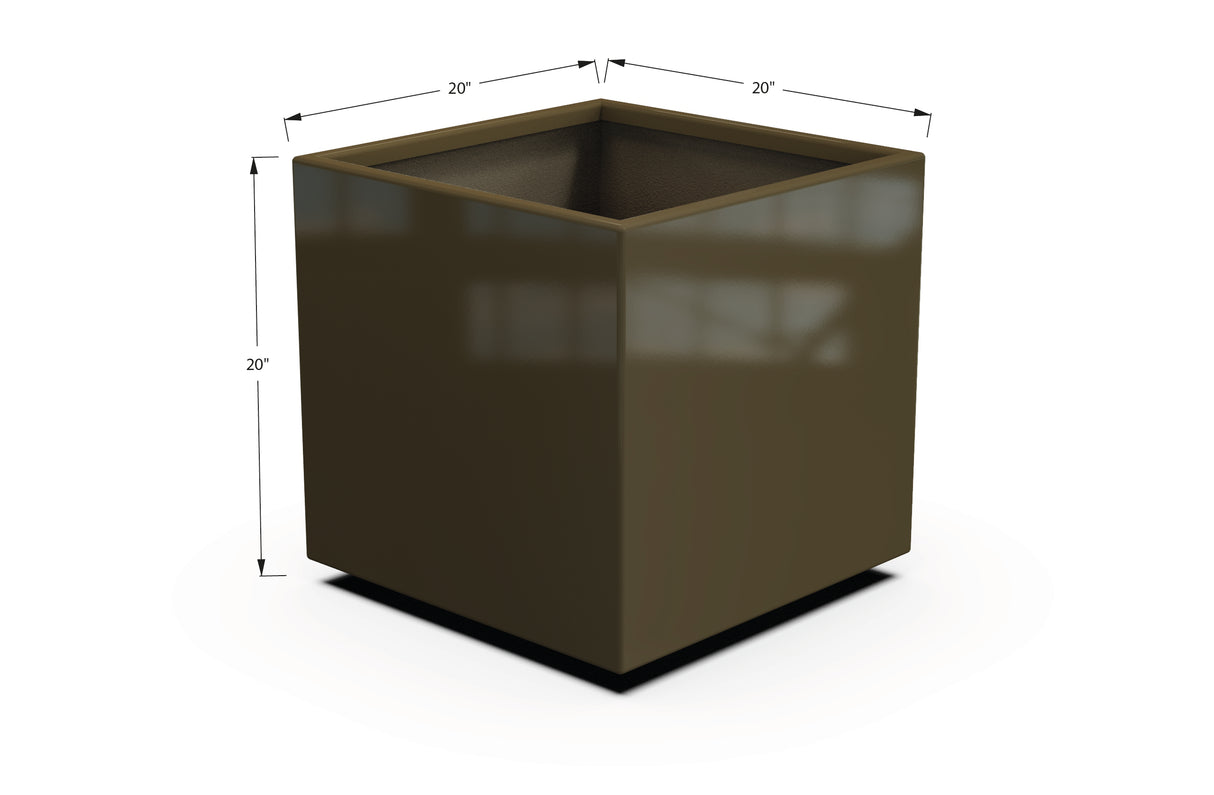 Aluminum Square & Cube Planter – 12" to 24" H