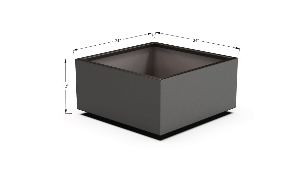 Aluminum Square & Cube Planter – 12" to 24" H