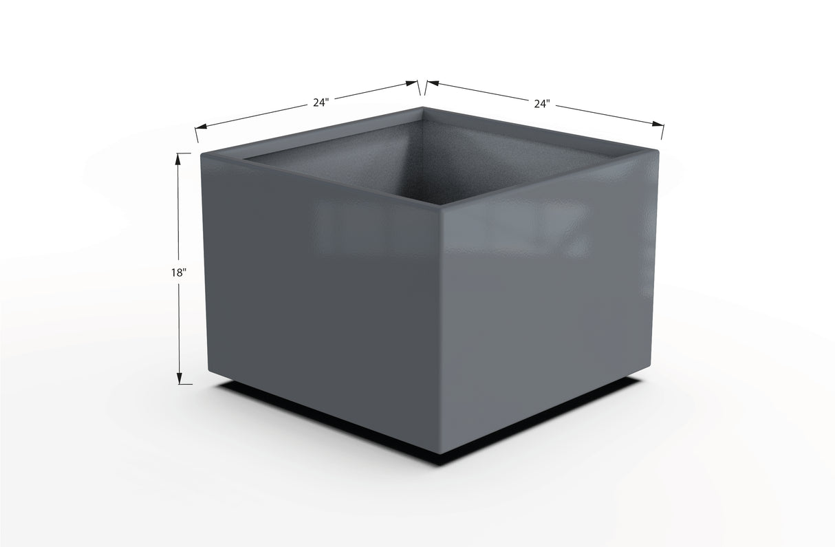 Aluminum Square & Cube Planter – 12" to 24" H