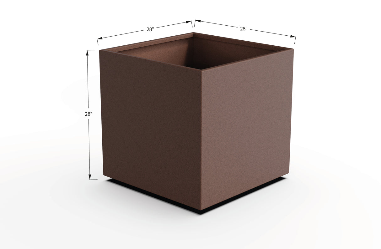 Aluminum Square & Cube Planter – 28" to 48" H