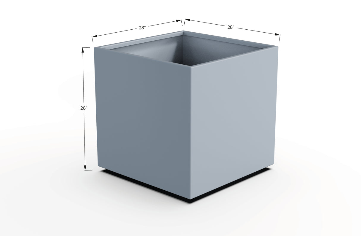 Aluminum Square & Cube Planter – 28" to 48" H