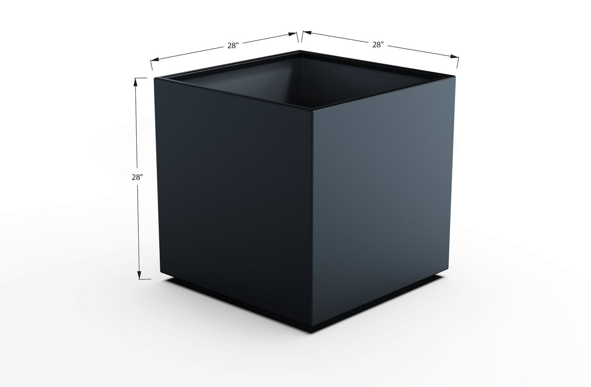Aluminum Square & Cube Planter – 28" to 48" H