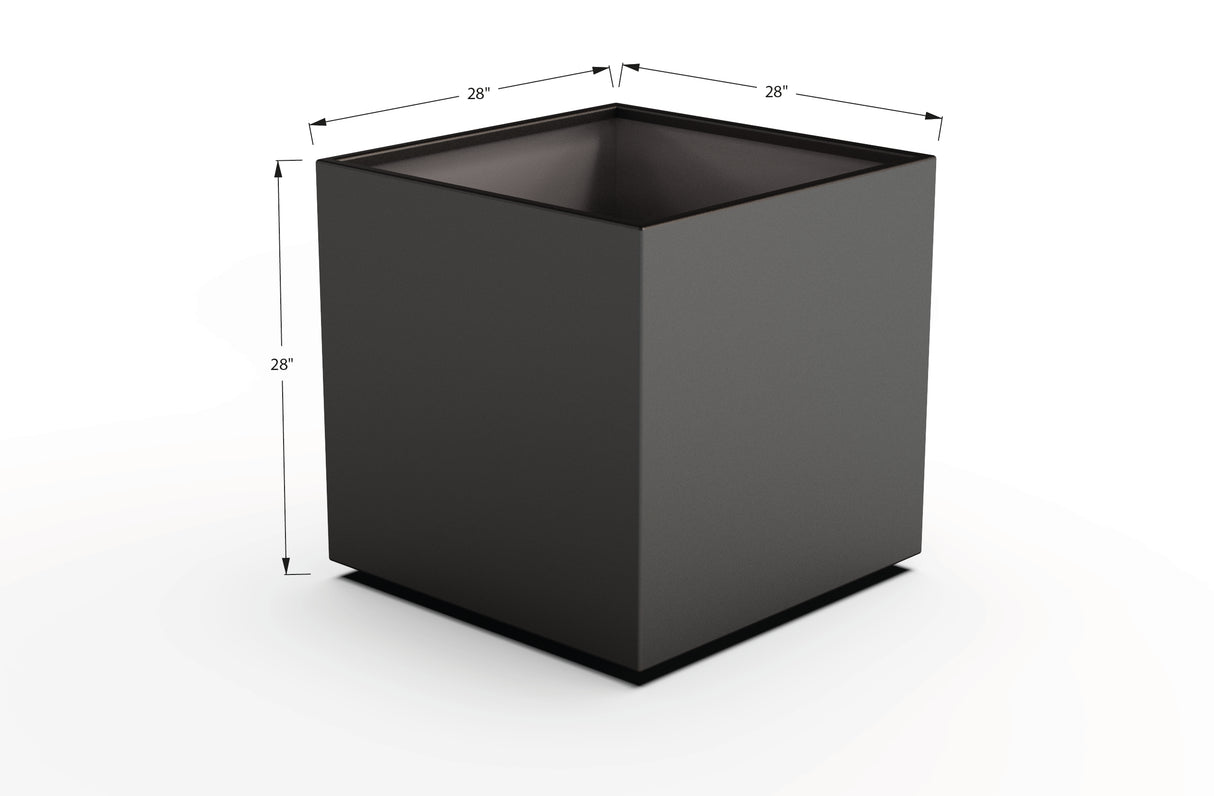 Aluminum Square & Cube Planter – 28" to 48" H