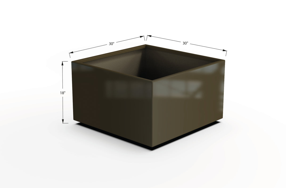 Aluminum Square & Cube Planter – 12" to 24" H