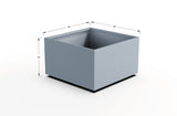 Aluminum Square & Cube Planter – 12" to 24" H