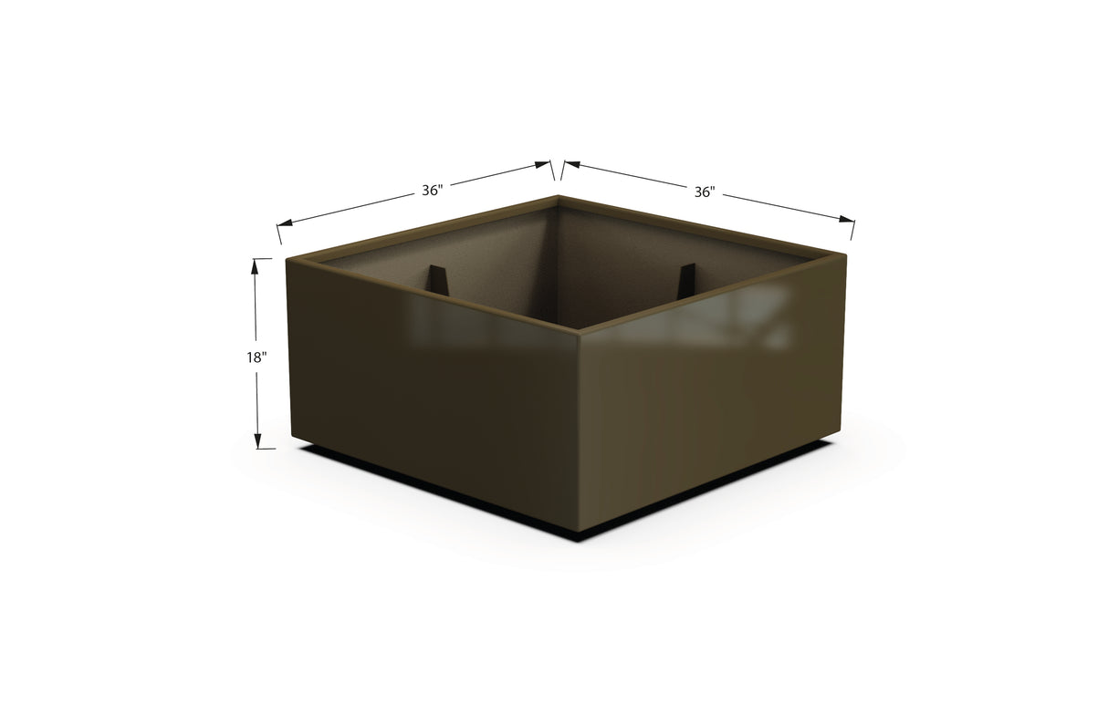 Aluminum Square & Cube Planter – 12" to 24" H
