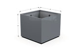 Aluminum Square & Cube Planter – 28" to 48" H