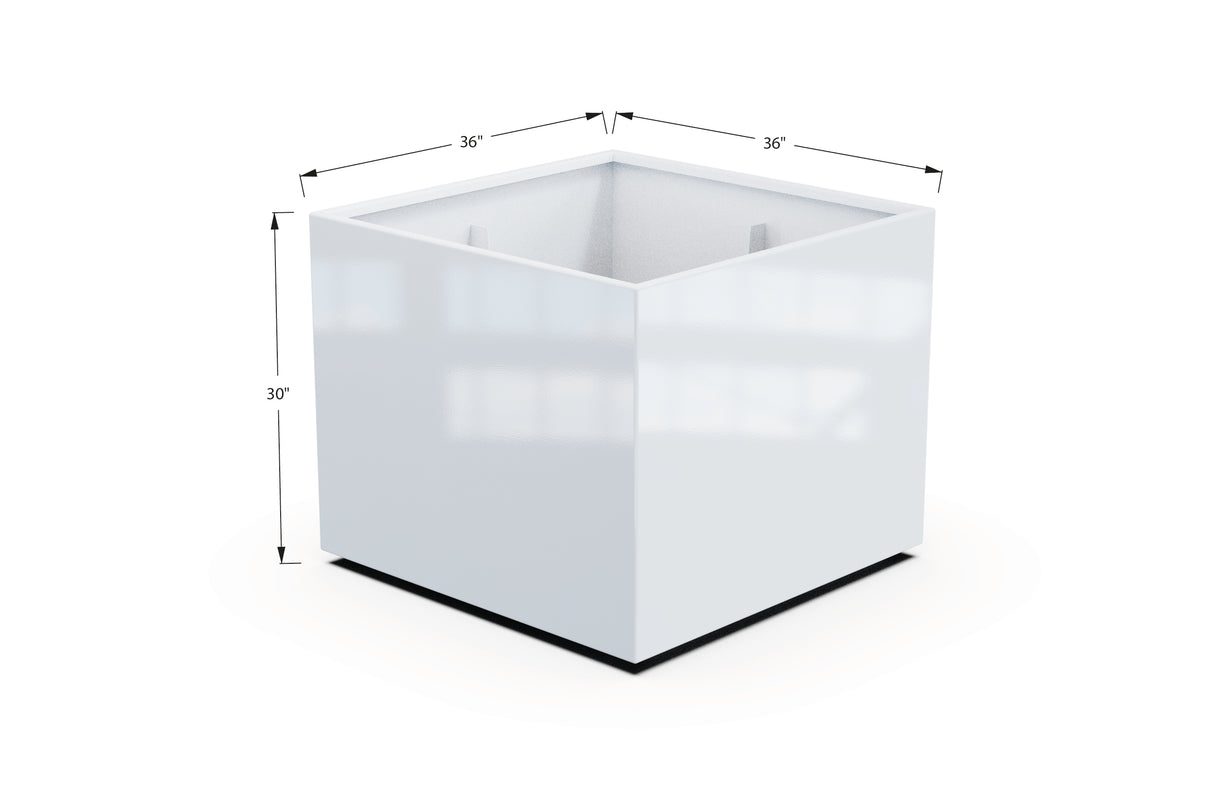 Aluminum Square & Cube Planter – 28" to 48" H