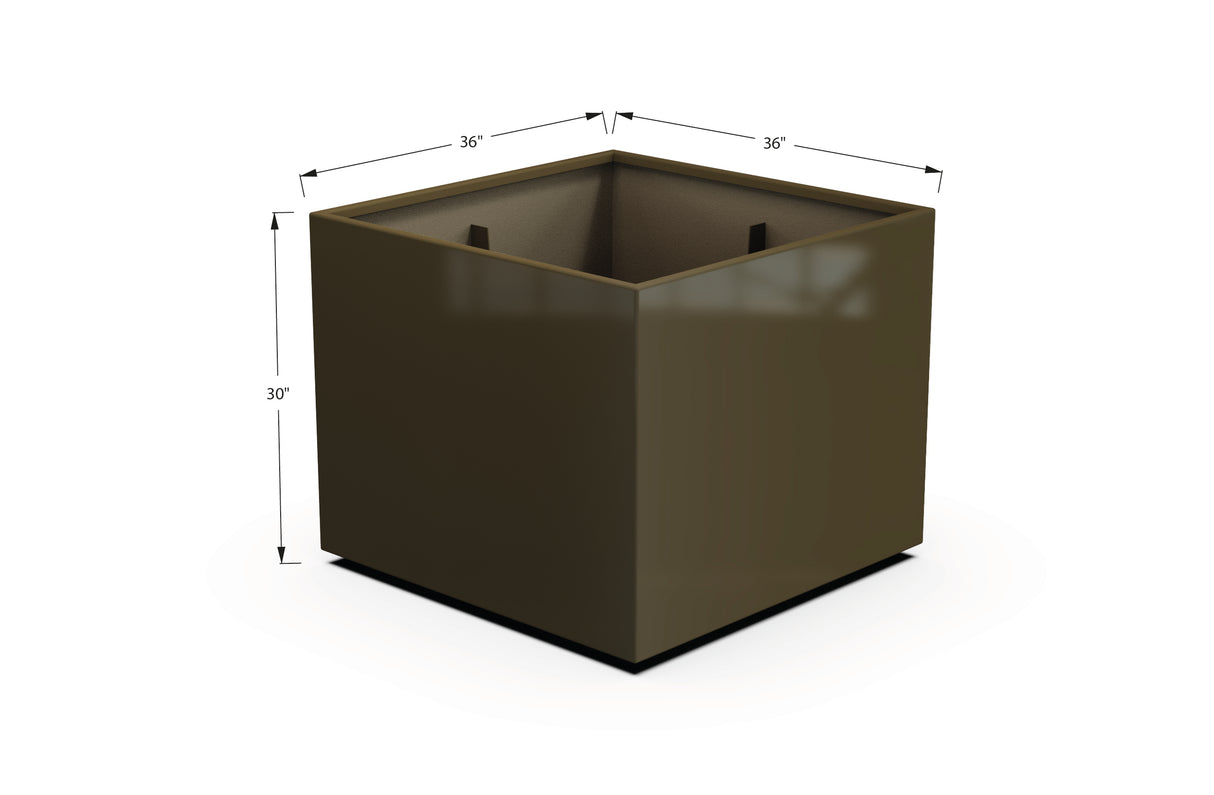 Aluminum Square & Cube Planter – 28" to 48" H