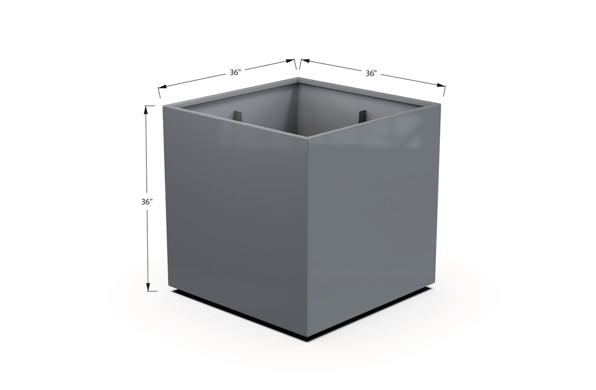 Aluminum Square & Cube Planter – 28" to 48" H