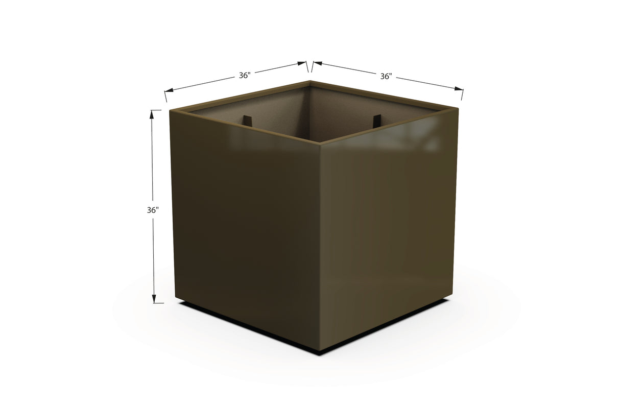 Aluminum Square & Cube Planter – 28" to 48" H