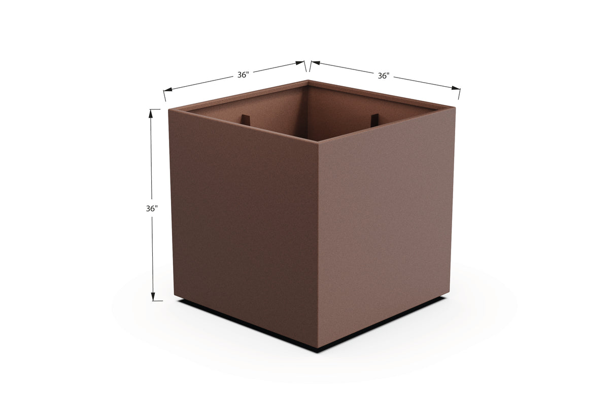 Aluminum Square & Cube Planter – 28" to 48" H