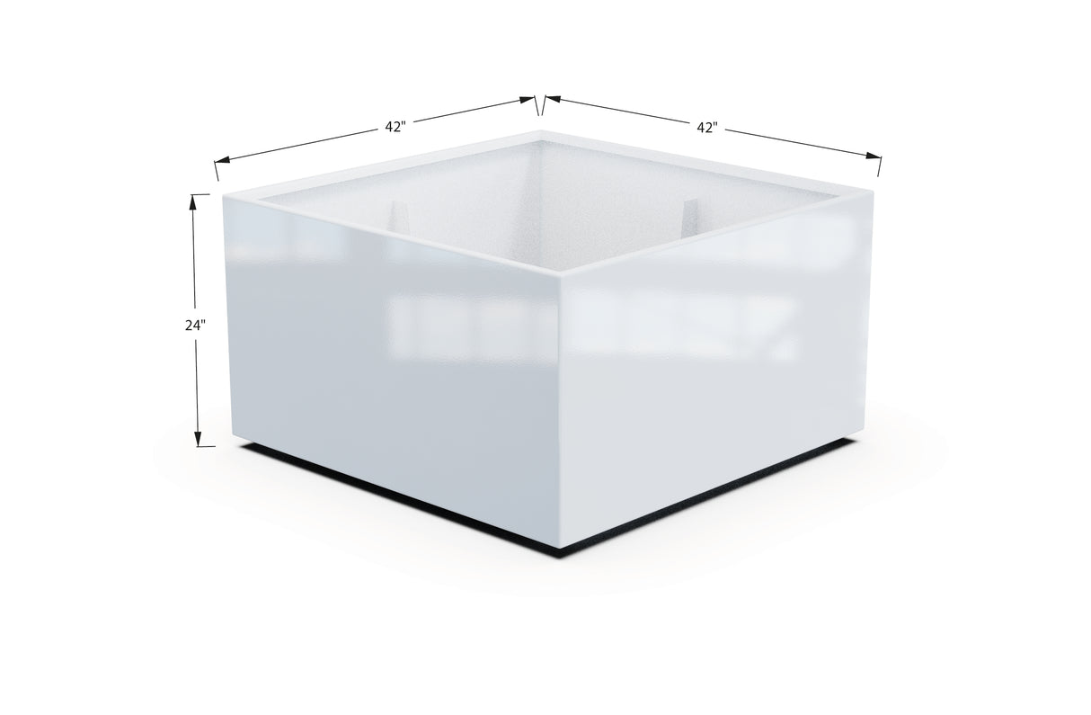 Aluminum Square & Cube Planter – 12" to 24" H