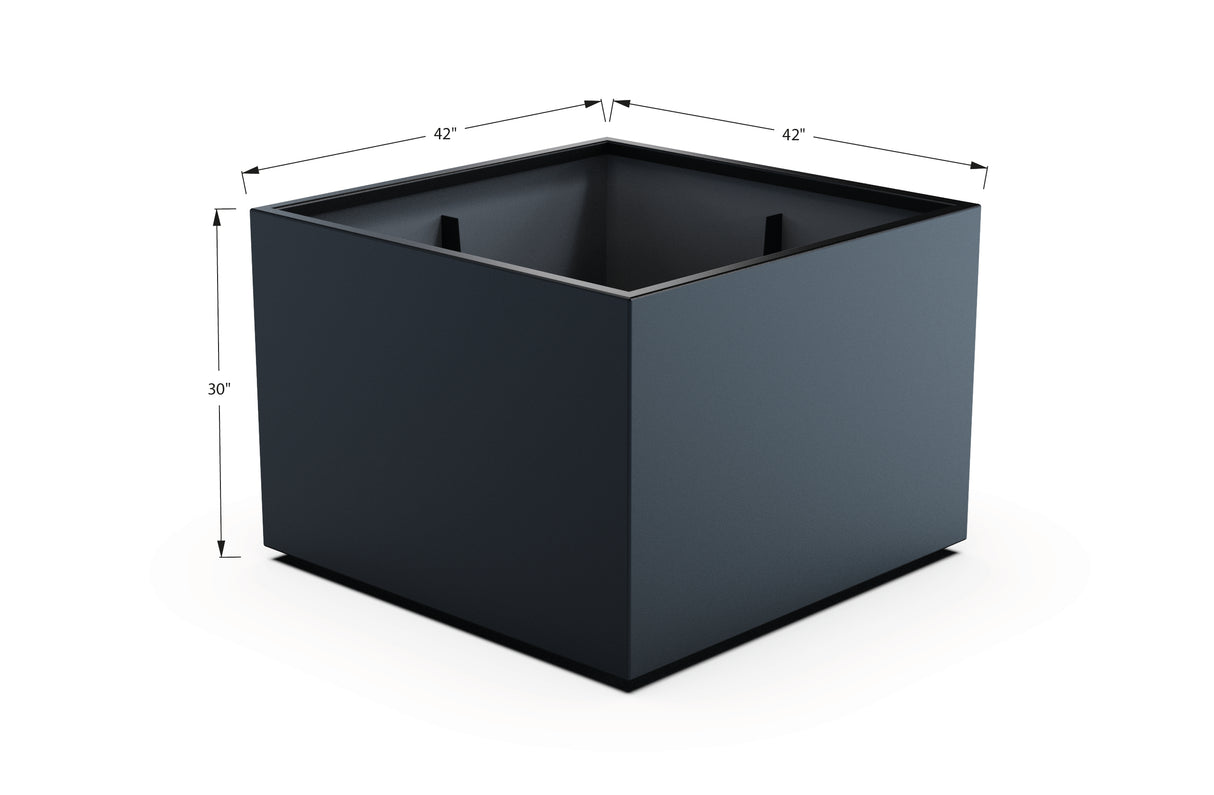 Aluminum Square & Cube Planter – 28" to 48" H
