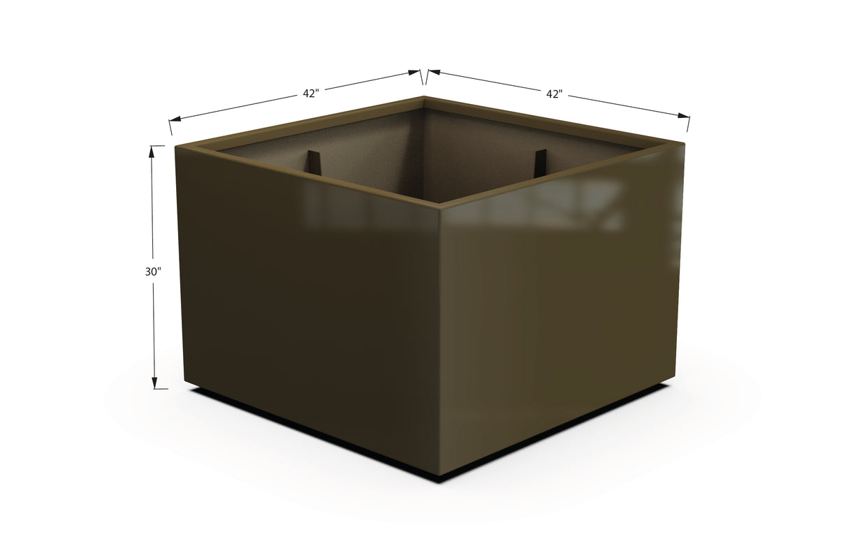 Aluminum Square & Cube Planter – 28" to 48" H