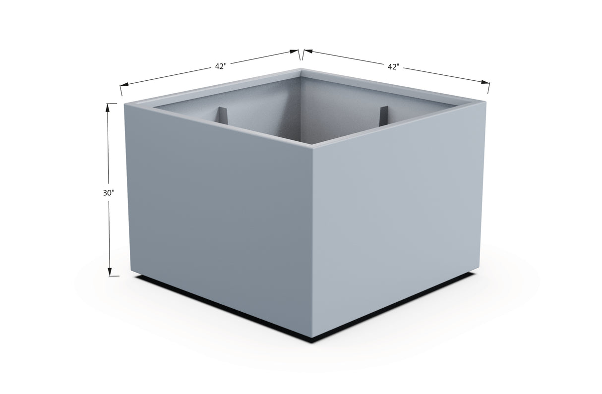 Aluminum Square & Cube Planter – 28" to 48" H