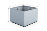 Aluminum Square & Cube Planter – 28" to 48" H