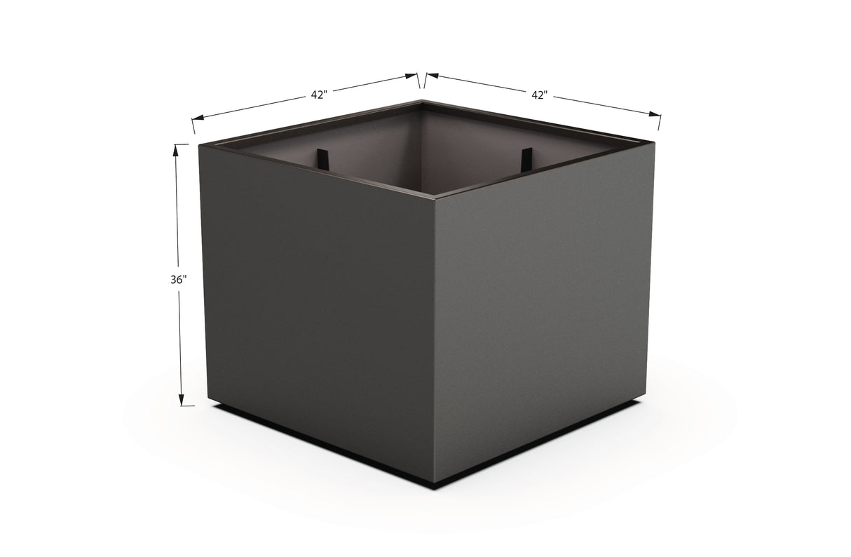Aluminum Square & Cube Planter – 28" to 48" H