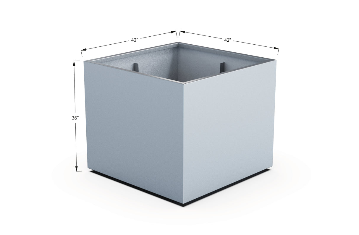 Aluminum Square & Cube Planter – 28" to 48" H