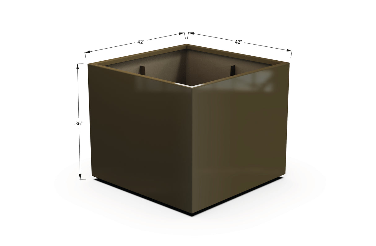 Aluminum Square & Cube Planter – 28" to 48" H