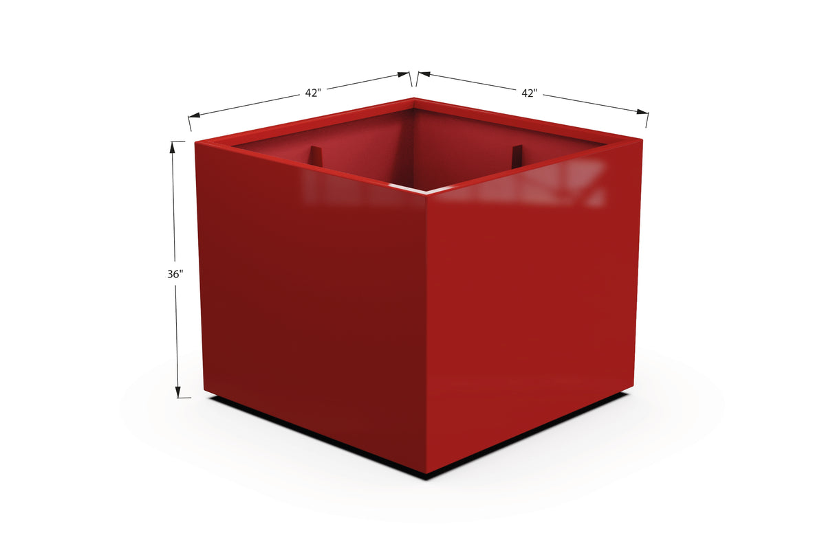 Aluminum Square & Cube Planter – 28" to 48" H