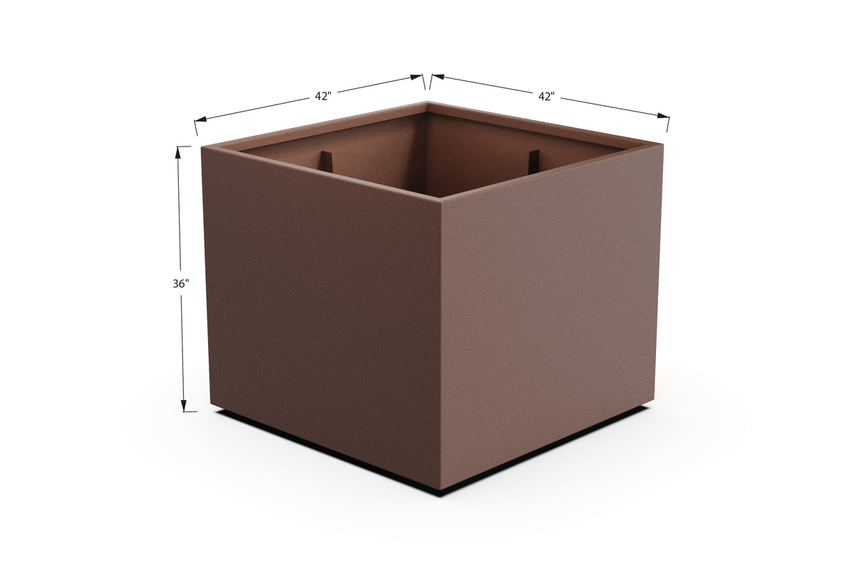 Aluminum Square & Cube Planter – 28" to 48" H