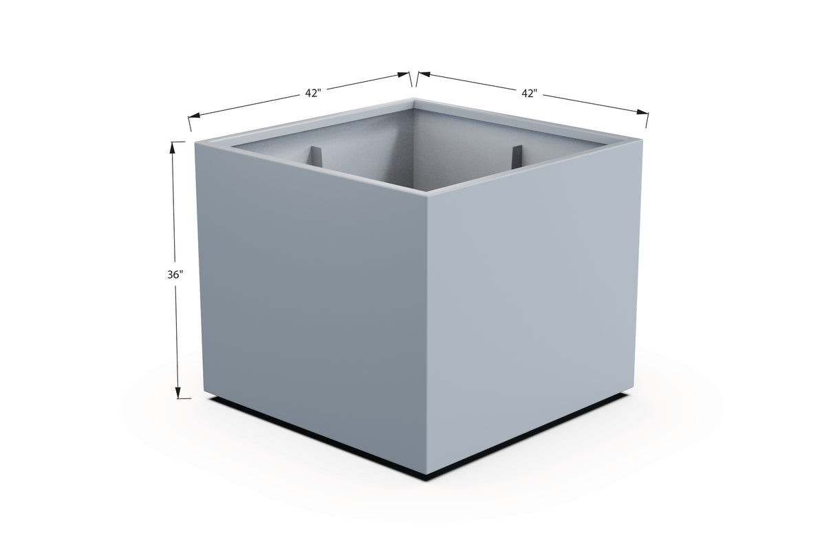 Aluminum Square & Cube Planter – 28" to 48" H