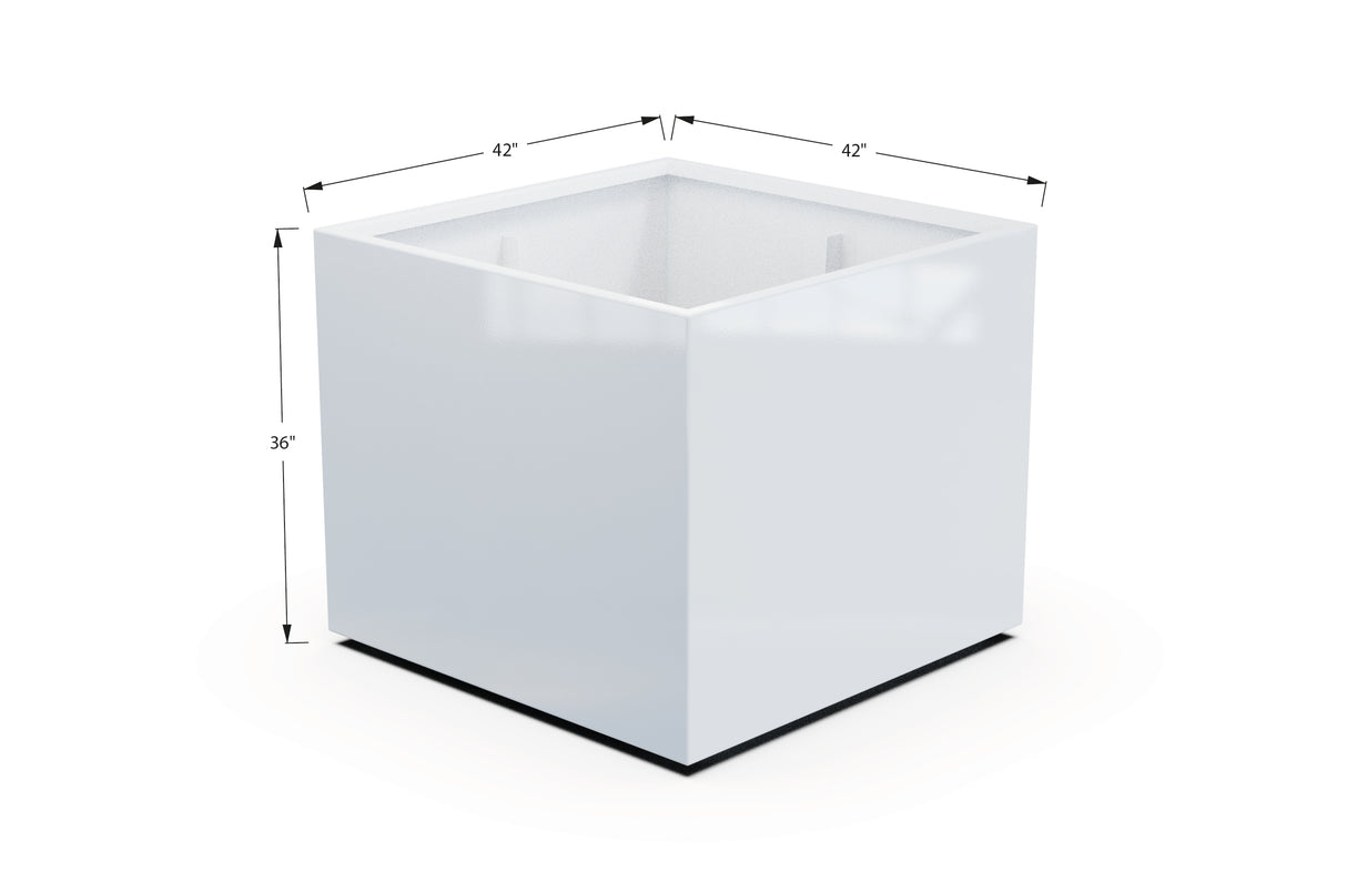 Aluminum Square & Cube Planter – 28" to 48" H