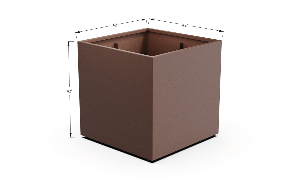 Aluminum Square & Cube Planter – 28" to 48" H