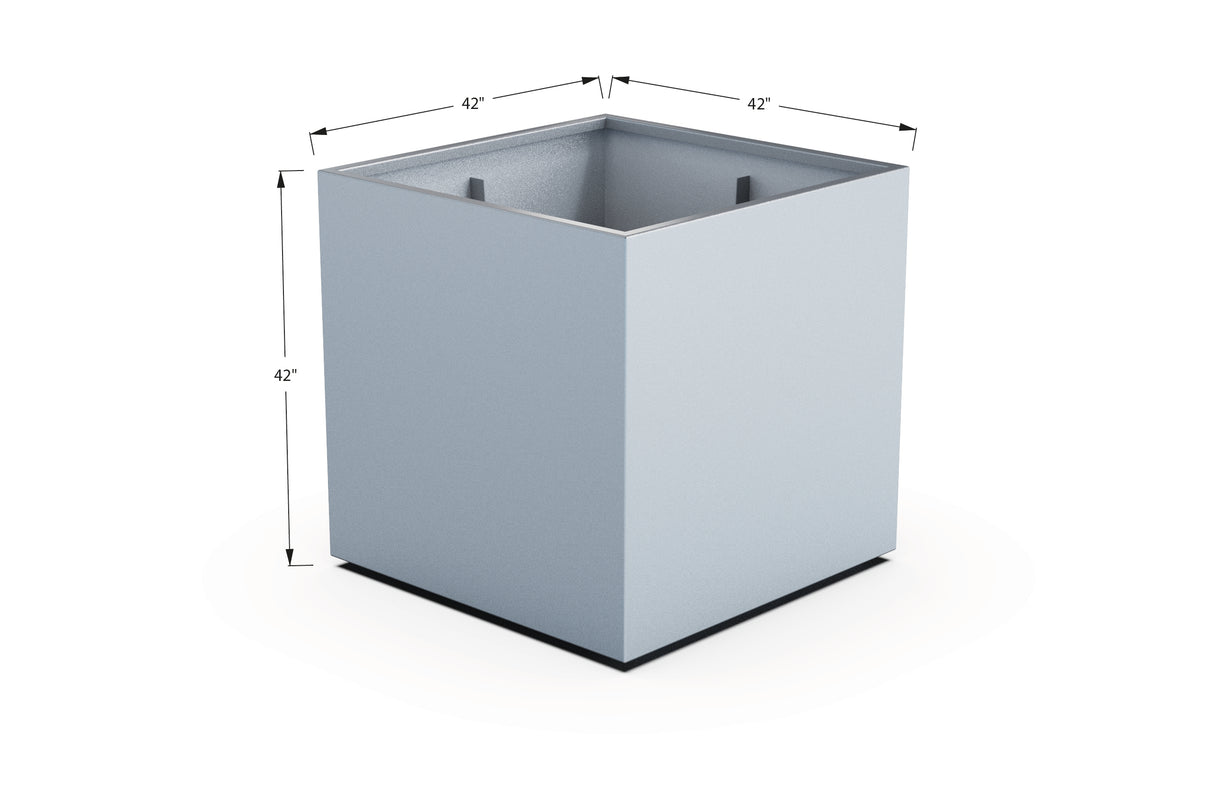 Aluminum Square & Cube Planter – 28" to 48" H
