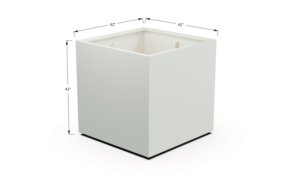Aluminum Square & Cube Planter – 28" to 48" H
