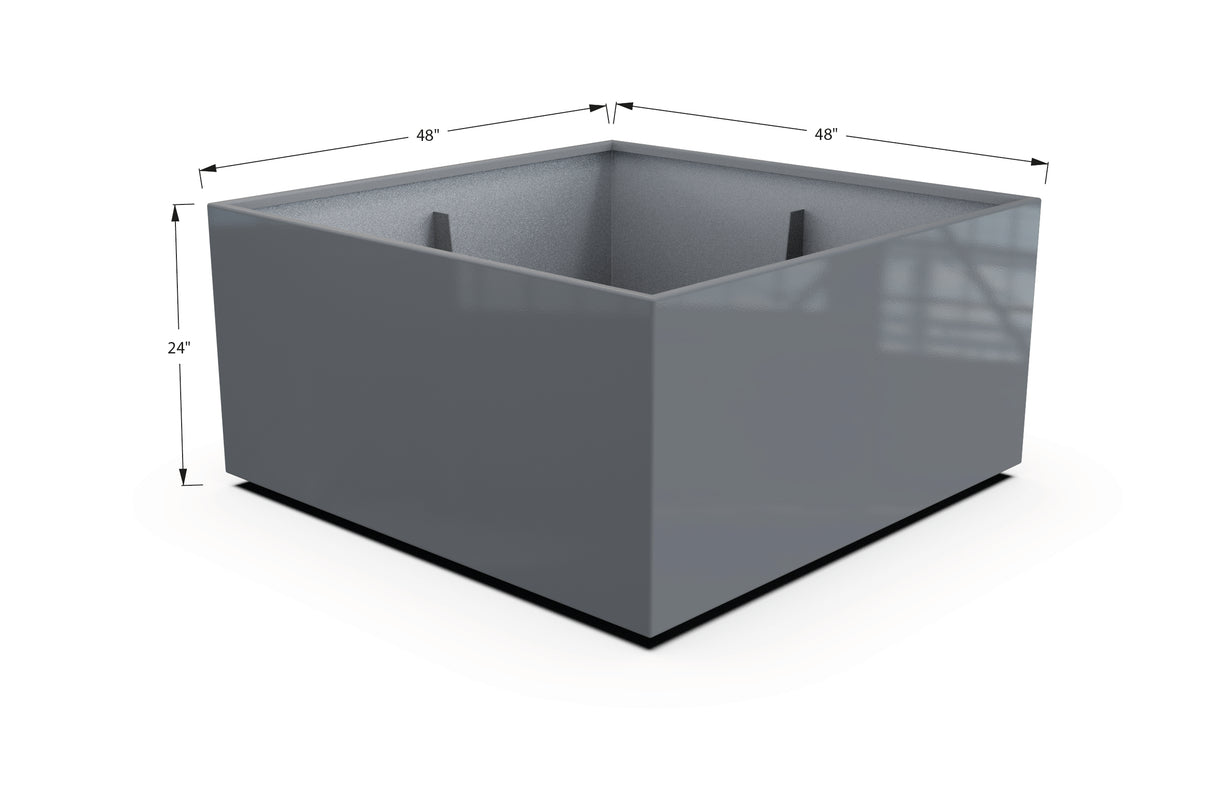 Aluminum Square & Cube Planter – 12" to 24" H